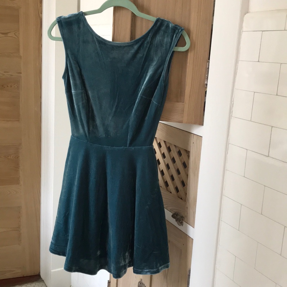 Felt blue formal dress